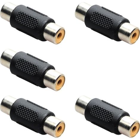 Adaptateur d'extension audio RCA femelle-femelle pour téléviseurs et appareils multimédias (1/5)