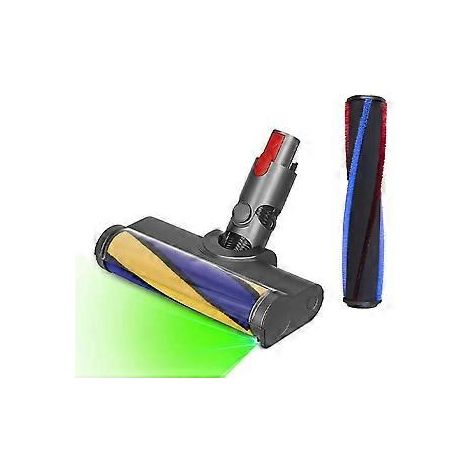 Brosse pour V12 Detect Slim V10Slim Accessoires Rouleau à tapis Brosse souple avec témoin lumineux de poussière vert (1/5)