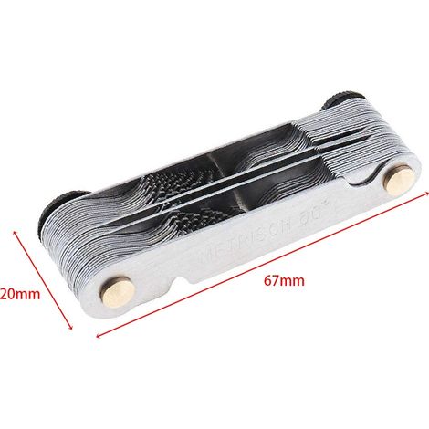 3 calibres de filetage métrique, impérial et centrage – 52+51+3 lames – Gabarit à pas 55° pour visserie et plomberie (1/5)
