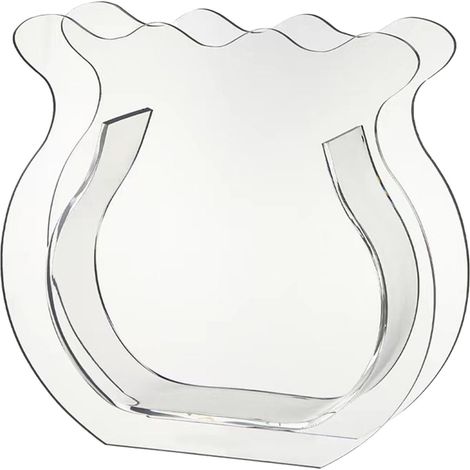 Petit vase aquarium en acrylique transparent, style moderne et épuré, idéal pour la maison, le bureau ou une chambre d'étudiant. (1/5)