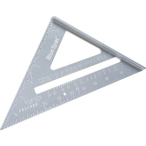 BlueSpot 6" Square Aluminium Roofing Rafter Tri-square Mitre Saw Guide 150mm Set