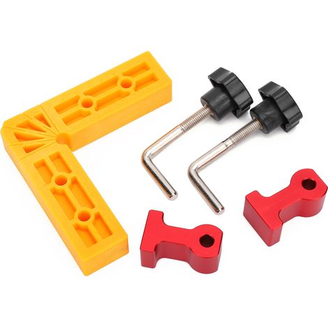 Équerre de positionnement 90° Clips de Serrage Angle Droit pour Charpentiers Assemblage Bois Outils de Menuiserie 120x120mm (1/5)