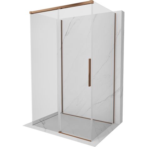 Mexen Rox-3S 3-seitige Duschkabine, Schiebetür, 120 x 75 cm, transparent, Roségold - 8C2-120-075-60-00-3S (1/3)