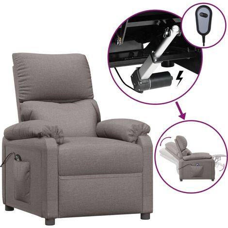 Maison Exclusive - Relaxsessel Elektrisch Taupe Stoff