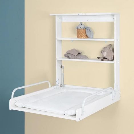 Roba Dancing Bird Table à Langer Murale Blanc Pliable (1/5)