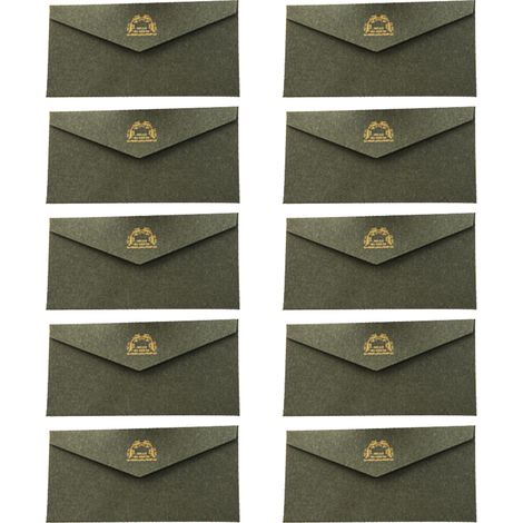 Enveloppe Vintage - Papier Kraft Coloré - Pour Invitation Mariage Et Carte D Anniversaire - Lot De 10 Pièces (1/5)