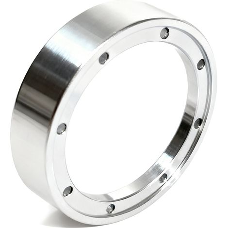58 mm argentAnneau de réception de poudre magnétique à huit aimants avec anneau anti-éclaboussures magnétique, accessoires pour récepteur et distributeur de poudre 51/53/58 mm (1/4)