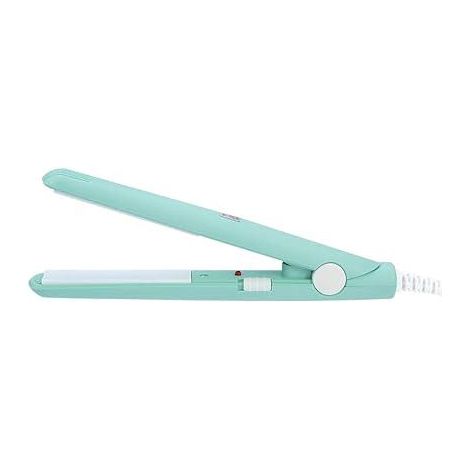 Mini lisseur à cheveux, mini lisseur en céramique format voyage, outil de lissage pour cheveux raides et bouclés ((vert)) (1/5)
