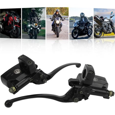 Kit Maître Cylindre Hydraulique Moto, Ensemble Universel 25mm avec Réservoir et Levier Double pour Freinage Précis et Fiable pour Moto et VTT (1/5)