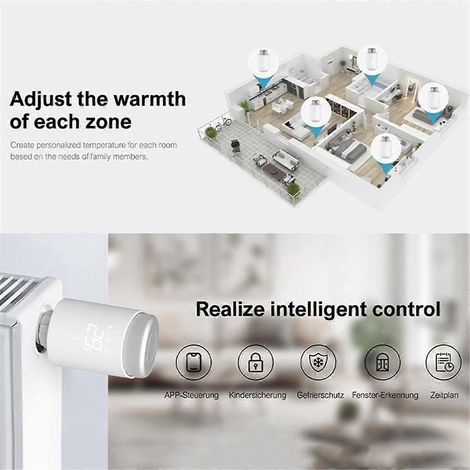 Tuya ZigBee Smart-Thermostat, Heizungsregler, Weiß (1/5)
