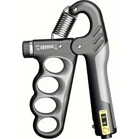 Appareil de musculation des mains réglable 5-100 kg avec compteur gris (1/5)
