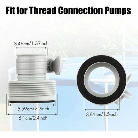 NALOOKAMIC  Adaptateur de tuyau de piscine Intex, tuyau de remplacement, tuyau de filtre, pompe, accessoires (1 pièce)