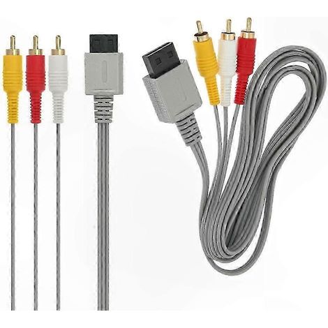 Câble TV Vidéo 1,8m Adaptateur Péritel Connecteur 3 RCA pour Consoles de Jeux (1/5)