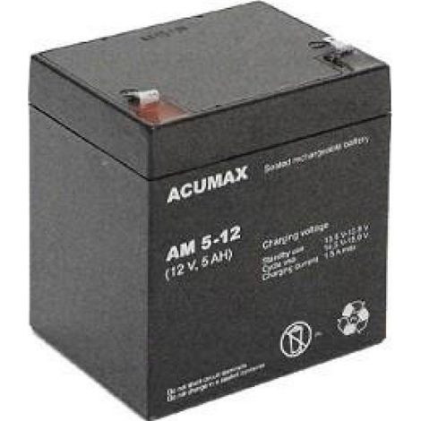 Batería Acumax Emu de 12 V y 5 Ah, tipo VRLA/AM5-12T2