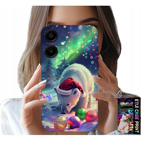 Custodia per Samsung Galaxy A06 5G - Custodia con orsetti e palline di Natale + lamina (1/5)