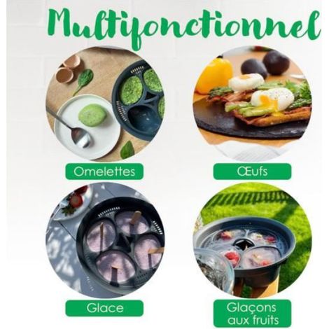 steamEGGS - Insert à œufs à la vapeur - Accessoire Monsieur Cuisine - 5 moules à œufs - Compatible avec les accessoires de cuisine (1/4)