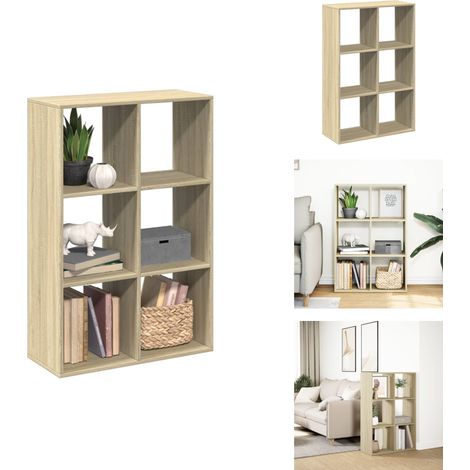 Raumteiler-Bücherregal Sonoma-Eiche 69,5x29x103,5 cm - Raumteiler - Raumtrenner - Bücherregal - Raumteiler Bücherregal (1/5)