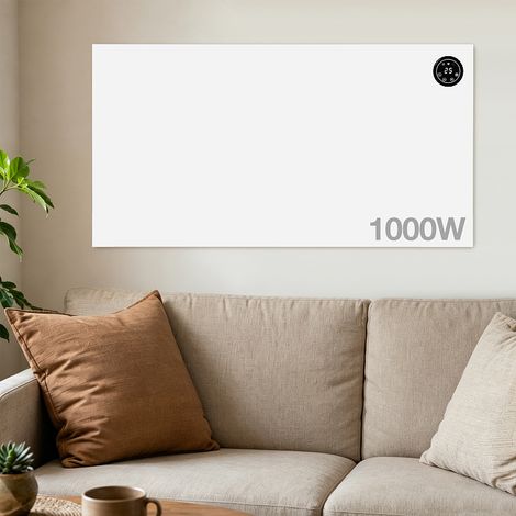 Jiubiaz Panel calefactor infrarrojo híbrido 1000 W WiFi App mando táctil pared y suelo (1/5)