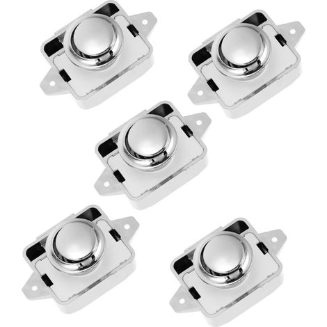 Ensemble de 5 verrous à bouton, poussoir pour portes d'armoires (1/5)