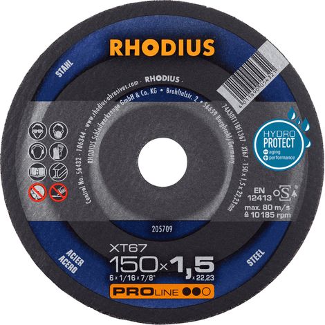 RHODIUS XT67, 25 Stück, 150 x 1,5 mm, Trennscheibe (1/2)