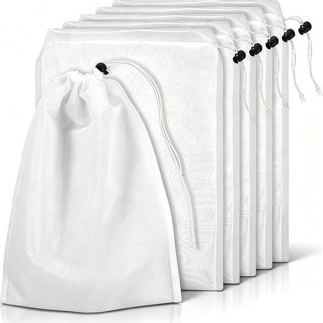 Sac d'aspirateur de piscine - 6 pièces - Sac en filet de piscine avec cordon de serrage - Remplacement de sac d'aspirateur de piscine - Sac en filet de piscine - Pour la collecte des feuilles et des p (1/5)