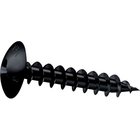 Vis de penture indémontable anti-vols avec une empreinte empêchant le dévissage acier zingué noir 6x50mm boîte de 100 p - STAFA TRADING