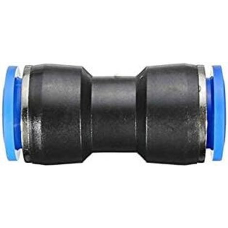 Paquete de 5 racores neumáticos rectos de liberación rápida de 10 mm para conexión de tuberías de aire - Racor recto de 8 mm x 5 unidades (1/4)
