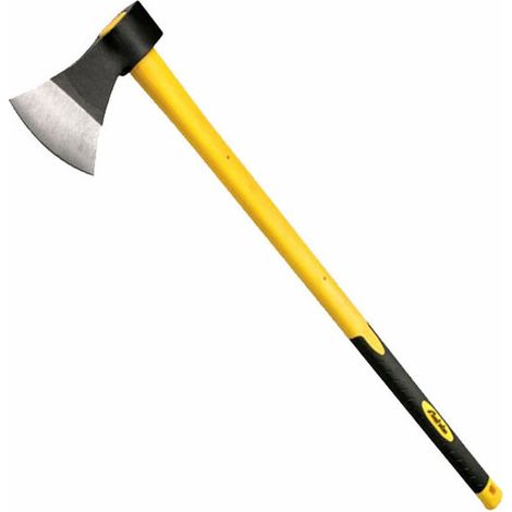 AUSTRALIAN AS1400G Scure da Taglio Testa in Acciaio Temprato C45 a Induzione Manico con Anima in Fibra di Vetro e Impugnatura in Gomma Lunghezza 91 cm colore Nero