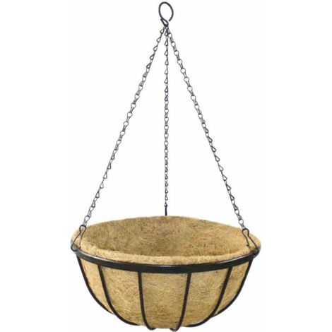 Hängeampel Wrought Ø 35 cm mit Kokoseinlage, Kette und Haken (1/4)