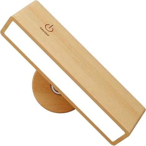 Applique murale magnétique en bois, luminaires en bois massif pour chambre et couloir (1/5)