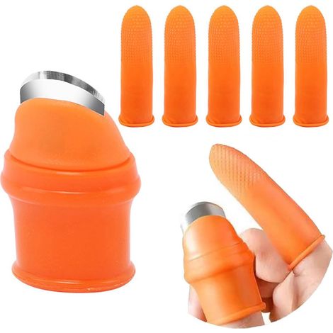 Filiyano-Protège-doigts en silicone pour la cueillette des poivrons, protège-pouce portable pour la récolte des fruits et légumes du jardin (1/4)