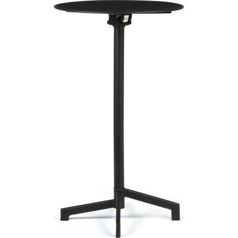 SKLUM Runder Bartisch Ø60 cm klappbar und in 2 Höhen verstellbar aus Stahl Dely Schwarz