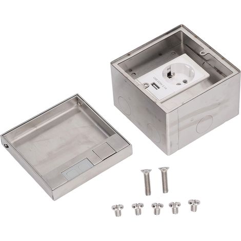 Headerbs Prise Encastrée Dissimulée, Prise Encastrée, 16A, 4000W, IP40, étanche, avec Port USB 2,1a, pour le marché du Magasin, du Bureau et de la Maison. (1/5)