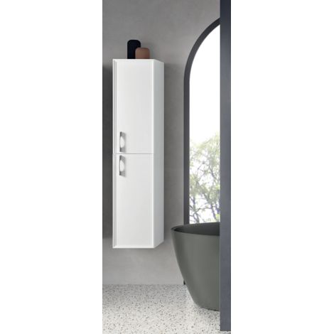 Colonna da bagno moderna reversibile CLASSIC a 2 ante BIANCO OPACO (1/2)