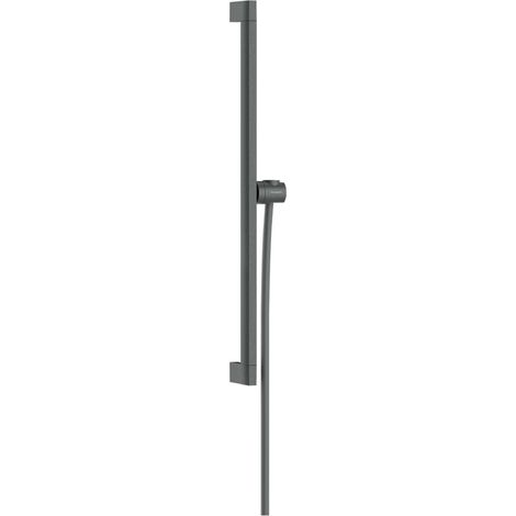Hansgrohe Unica - Barre de douche 66 cm, avec flexible, chrome noir brossé 24404340 (1/2)