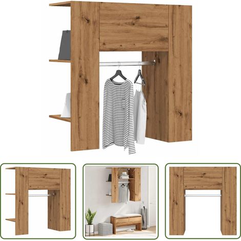 vidaXL Flurschrank Artisan-Eiche 97,5x37x99 cm Holzwerkstoff (1/5)