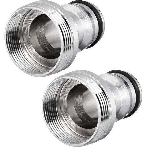 Raccords de Robinet universels pour mitigeur 2 Pièces Adaptateur de Tuyau M24 Adaptateur Robinet Tuyau Arrosage Connecteur Nez de Robinet Laiton pour Tuyau d'arrosage (1/5)