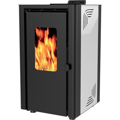 6,1 kw weißer holzpelletofen - Supra - orphee 6 blanc (1/5)