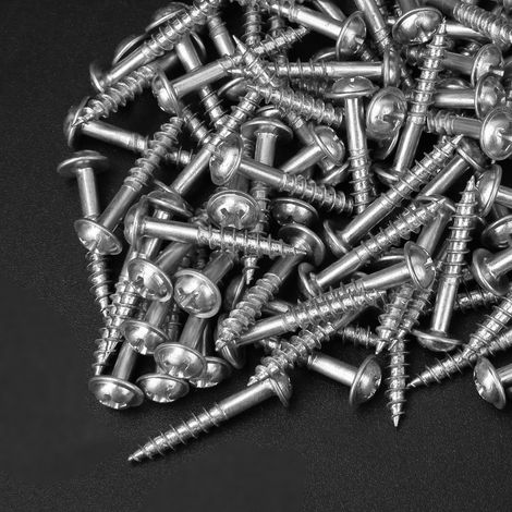 100 pièces vis autoperçantes zinguées M4x25mm à filetage partiel pour mécanique électronique (1/5)