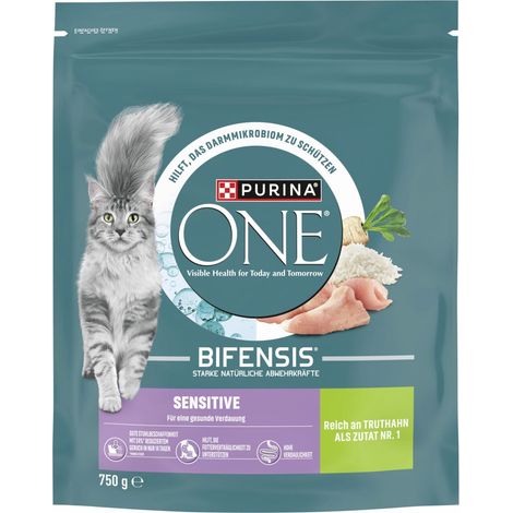 Purina ONE Sensitive reich an Truthahn und Reis 750 g (1/3)