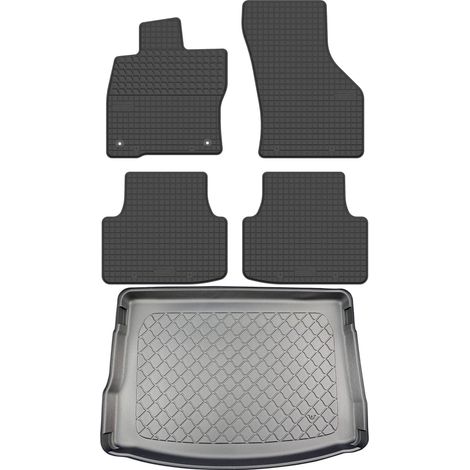 Seat Leon IV KL / Leon IV Hybrid mHEV KL / Leon IV e-Hybrid PHEV KL / Leon e-Hybrid Hatchback desde 03.2020 SET - Alfombrillas de goma para coche + alfombrilla para maletero