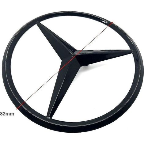Mercedes-Benz 3-Punkt-Stern-Emblem in glänzendem Schwarz für alle Mercedes C-Klasse W205 & C63 AMG