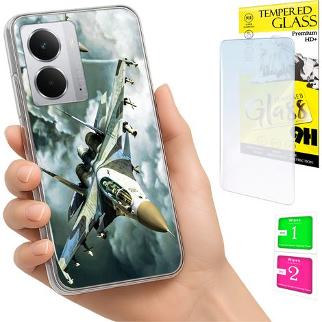 Funda para Realme 14 5G / 14T 5G con cubierta trasera para foto + cristal 9H (1/5)