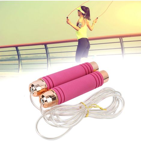 Corde à sauter Rose Red Sports Competition Adultes Enfants Étudiants Fitness Câble d'acier Charge ours 400 g (1/5)