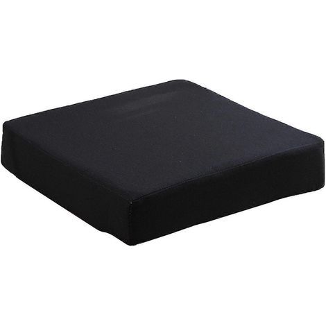 Coussin de canapé ultra doux, résistant à l'usure, en lin respirant et antidérapant, avec coussin en mousse pour siège de chaise à la maison-Round-Black (1/5)
