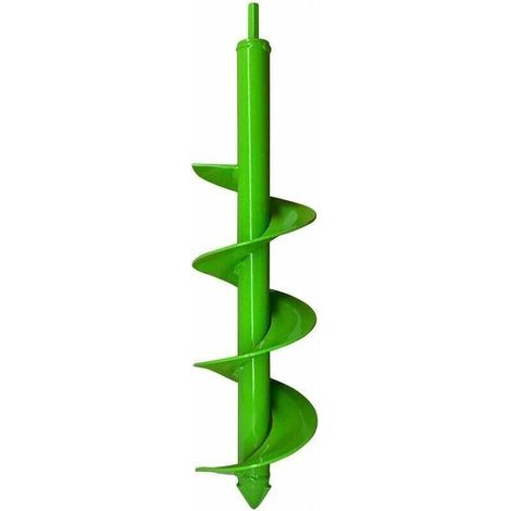 Punta da trapano 10 cm x 40 cm – Acciaio resistente per terreni duri – Compatibile con mandrino da 3/8" – Strumento di piantagione efficiente (1/5)