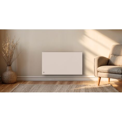 Radiateur électrique fixe à inertie sèche céramique+film 1500W Bestherm FREYA horizontal blanc — vue 2