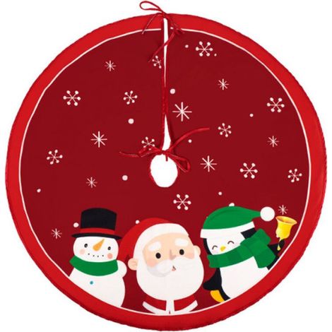 Weihnachtsbaumrock, Durchmesser 90 cm, Wohnaccessoire, Weihnachtsdekoration (Stil 4) (1/5)
