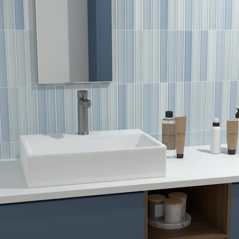 Carrelage décoratif premium Bleu mat 11,5x23 cm Enjoy Sea Blue (1/2)