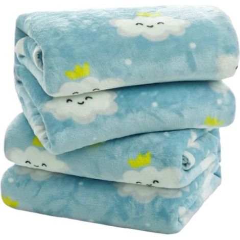 1 Couverture polaire pour bébé, douce et chaude, 70x100 cm, pour lit parapluie, poussette, voyage (1/5)